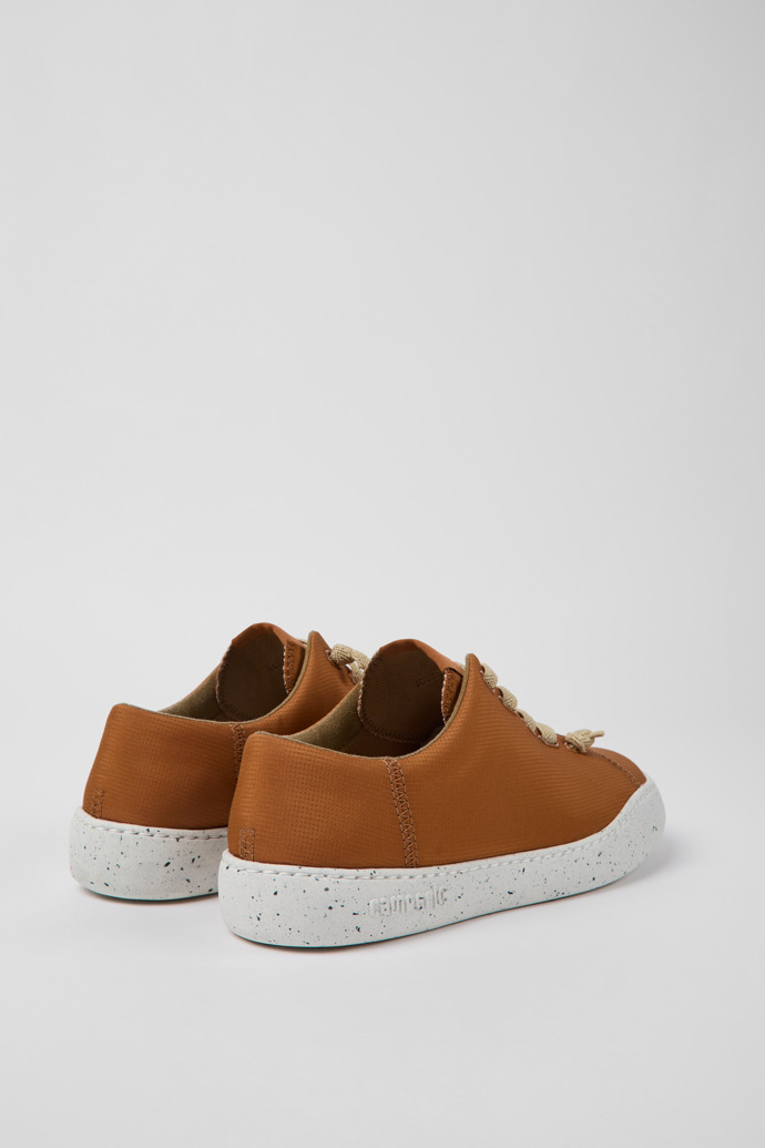 Back view of Peu Touring Brown textile sneakers for women