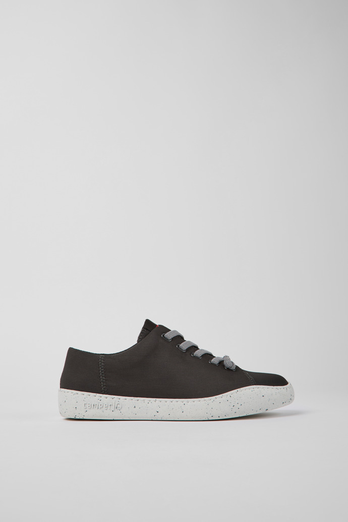 Side view of Peu Touring Gray textile sneakers for women