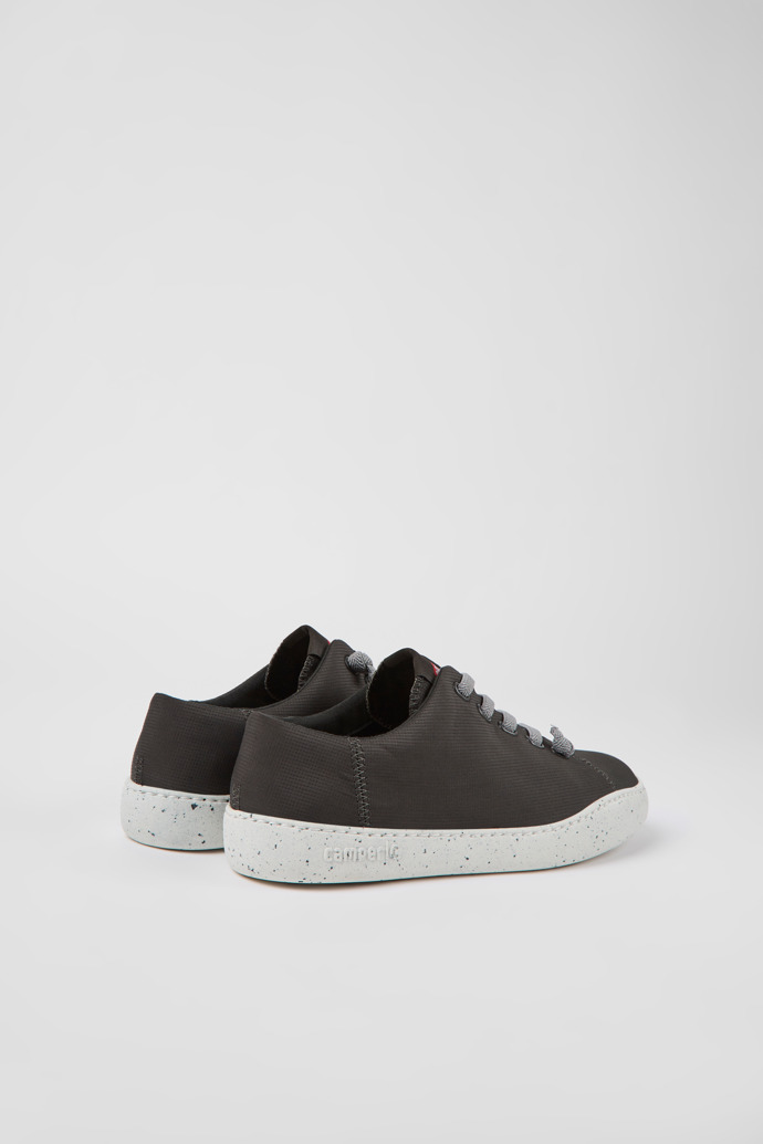 Back view of Peu Touring Gray textile sneakers for women