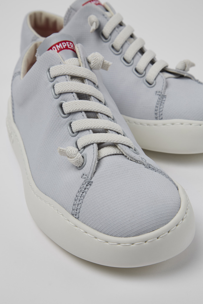 Close-up view of Peu Touring Gray Textile Sneaker for Women
