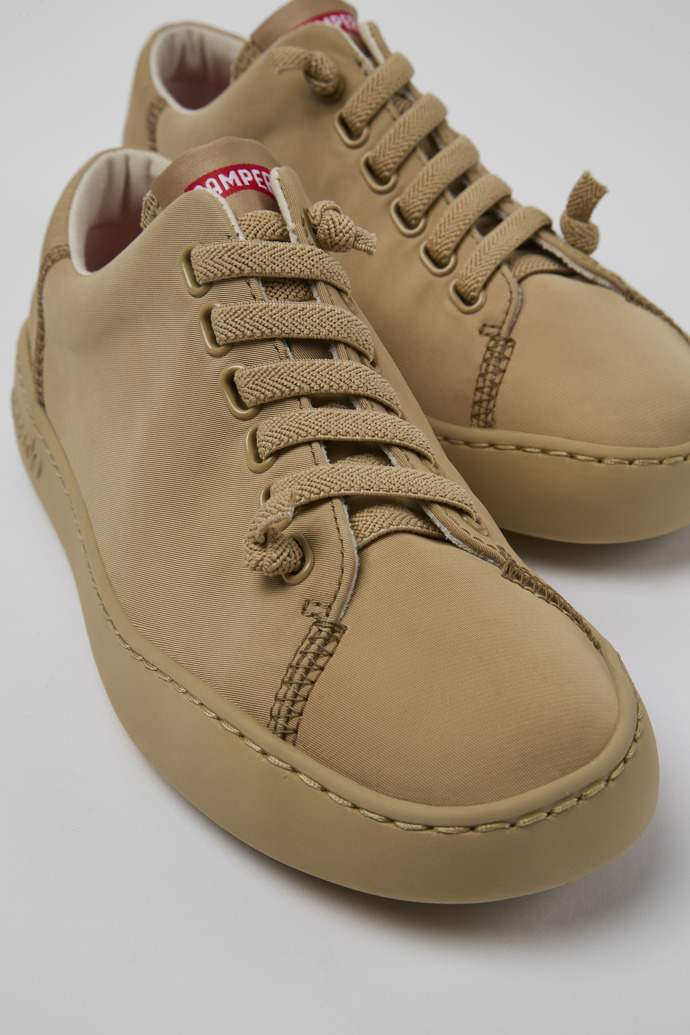 Close-up view of Peu Touring Beige Textile Sneaker for Women