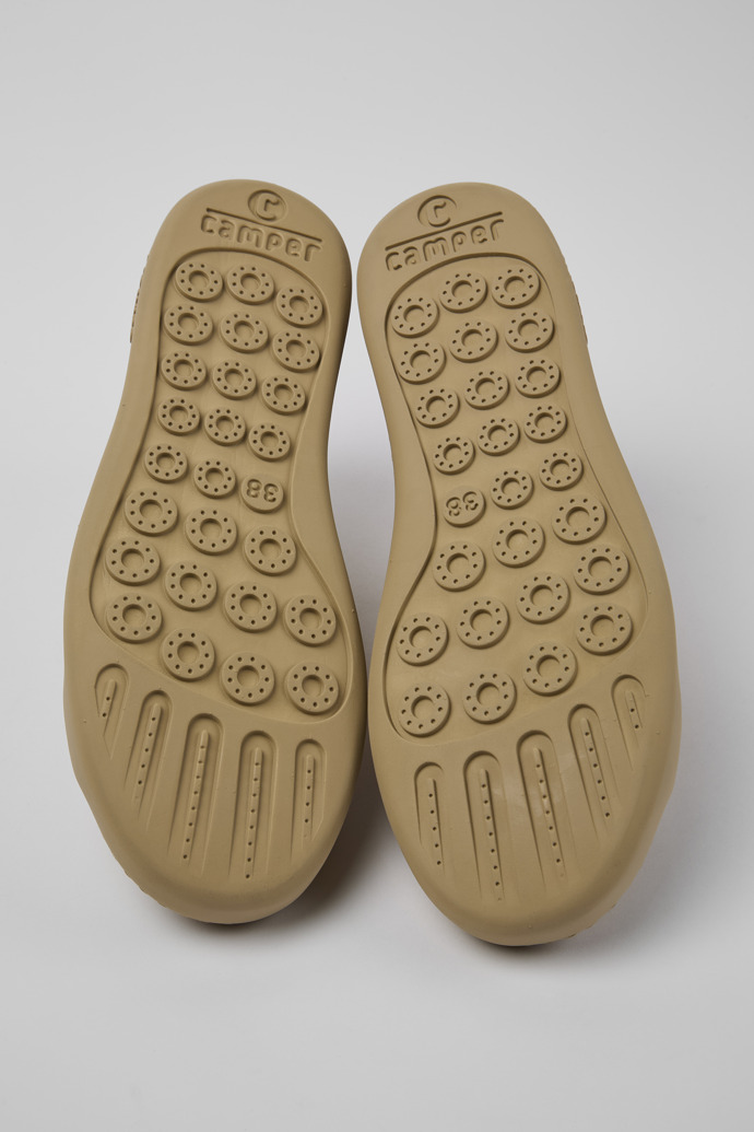 The soles of Peu Touring Beige Textile Sneaker for Women