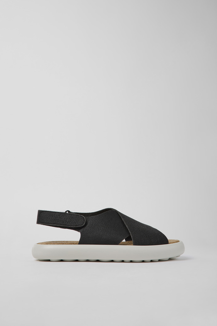 Side view of Pelotas Flota HyphaLite™ Black and white HyphaLite™ sandals for women