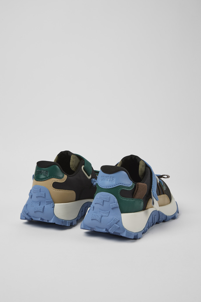 Back view of Twins Multicolored textile and nubuck sneakers for women