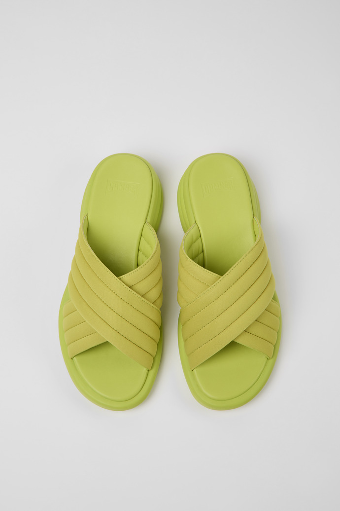 Spiro Zielone tekstylne sandały damskie