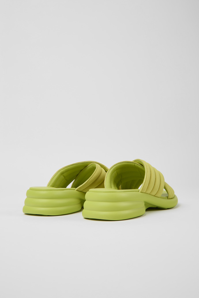 Back view of Spiro Green textile sandals for women
