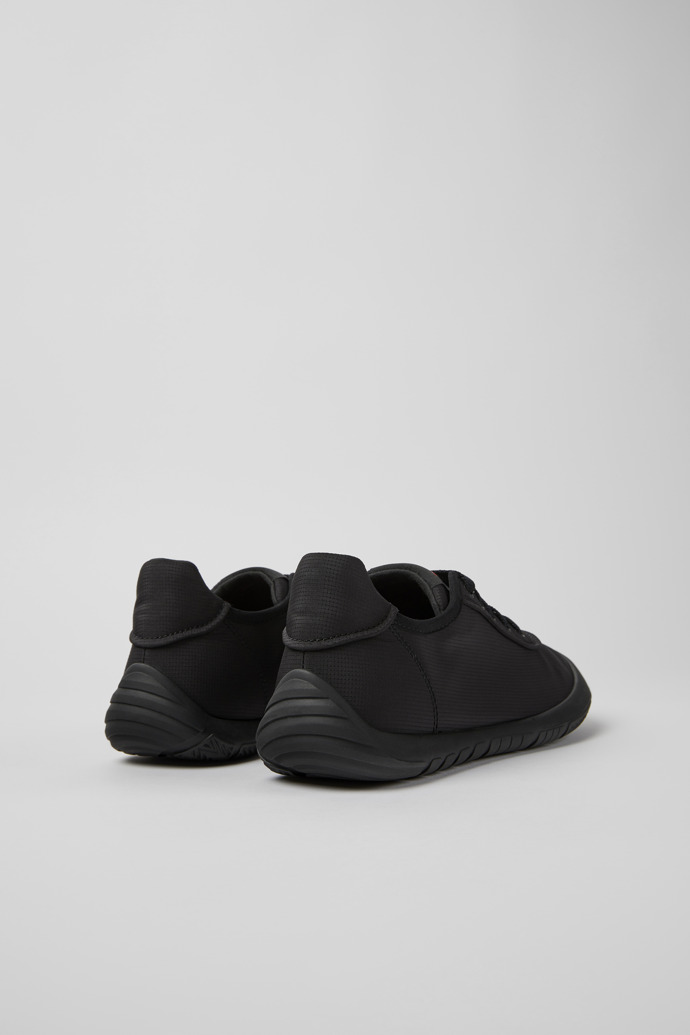 Back view of Peu Path Black textile sneakers for women