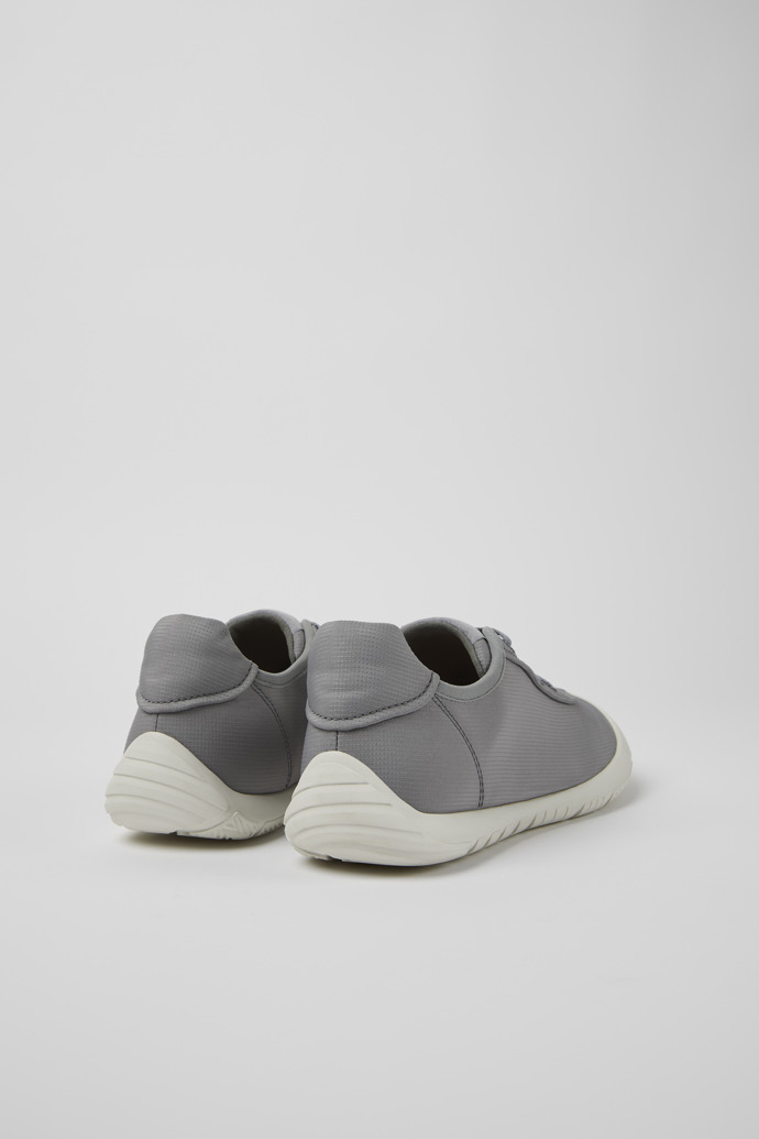 Back view of Path Gray textile sneakers for women