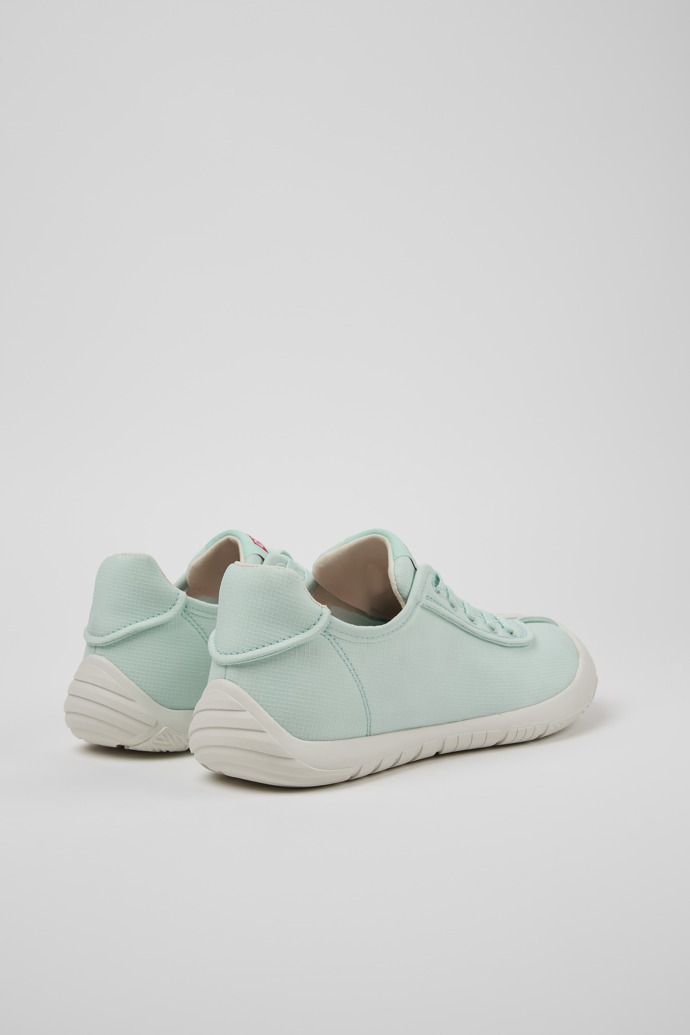 Back view of Peu Path Blue Textile Sneaker for Women