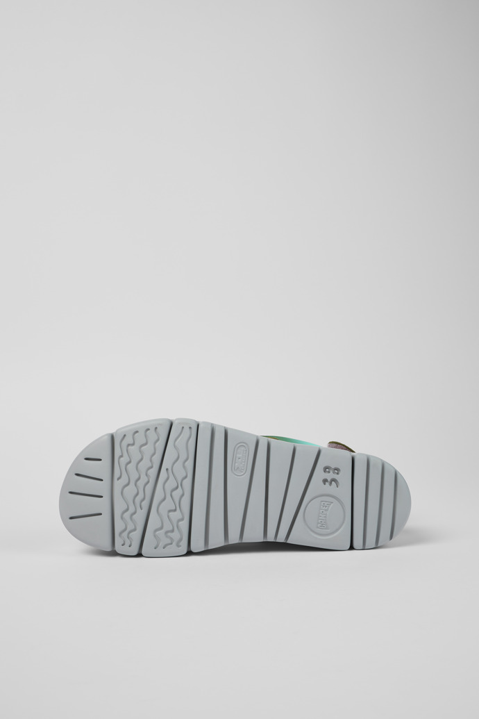 The soles of Twins Multicolored Textile Sandal for Women