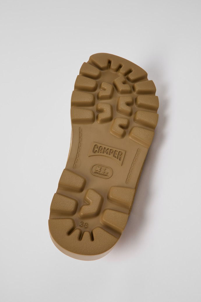 The soles of Brutus Sandal Brown Nubuck Clog for Women