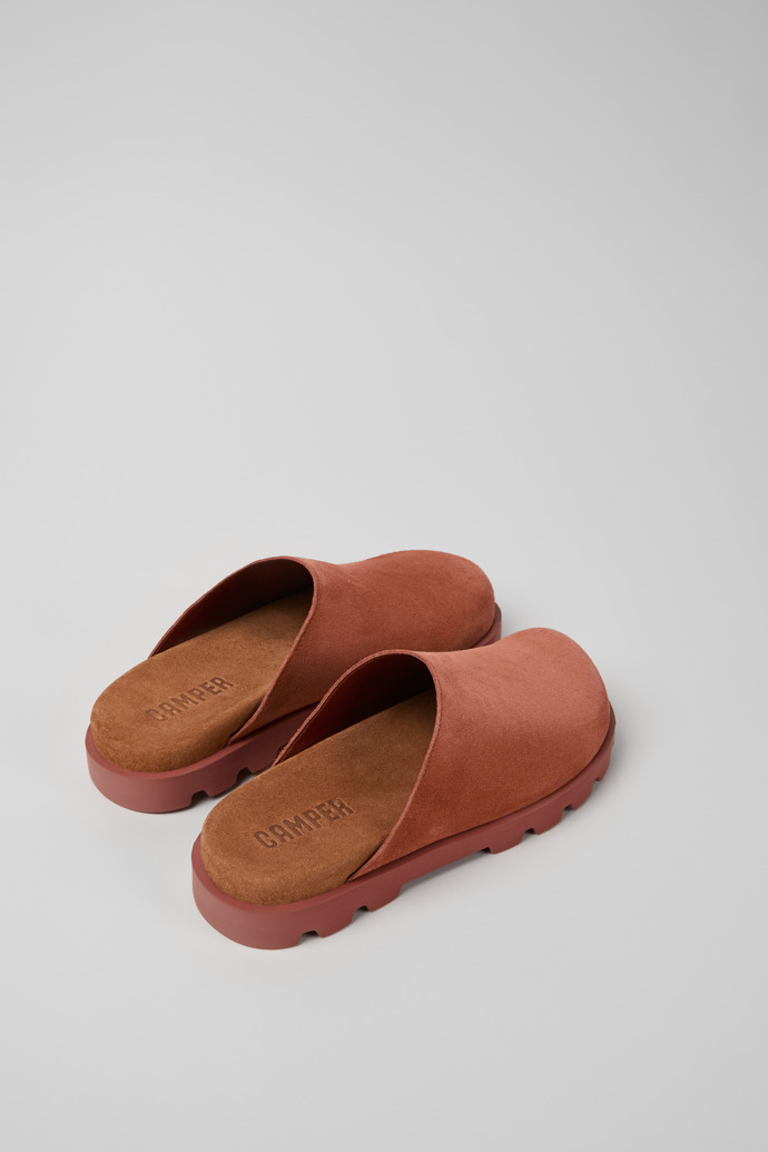 Brutus Sandal Sandales en nubuck rouge pour femme.