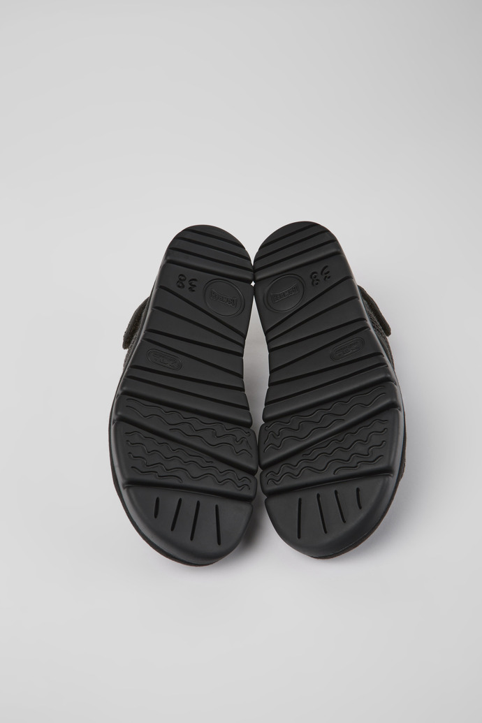 The soles of Oruga Dark gray textile sandals for women