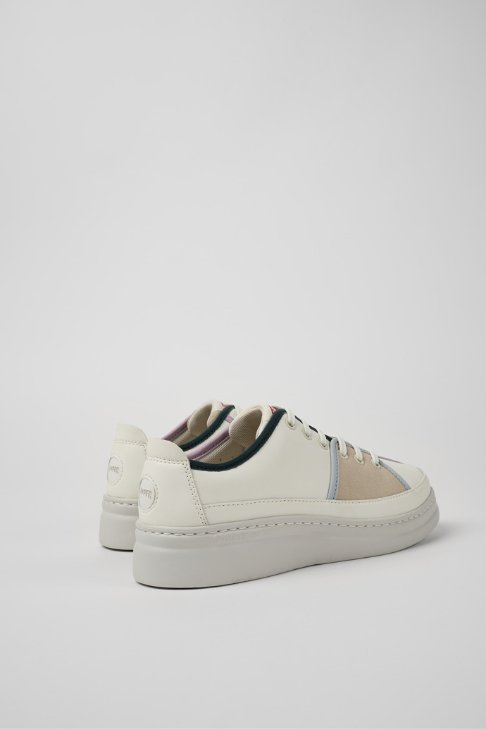 Back view of Twins Multicolored Leather and Nubuck Sneaker for Women