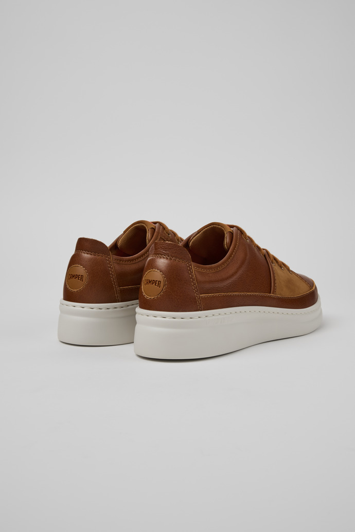 Back view of Twins Red Full Grain Sneakers for Women.