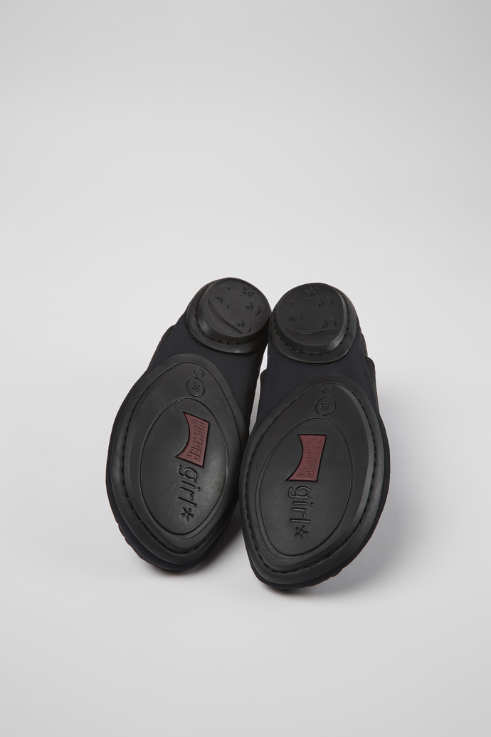 The soles of Right Black textile ballerinas for women