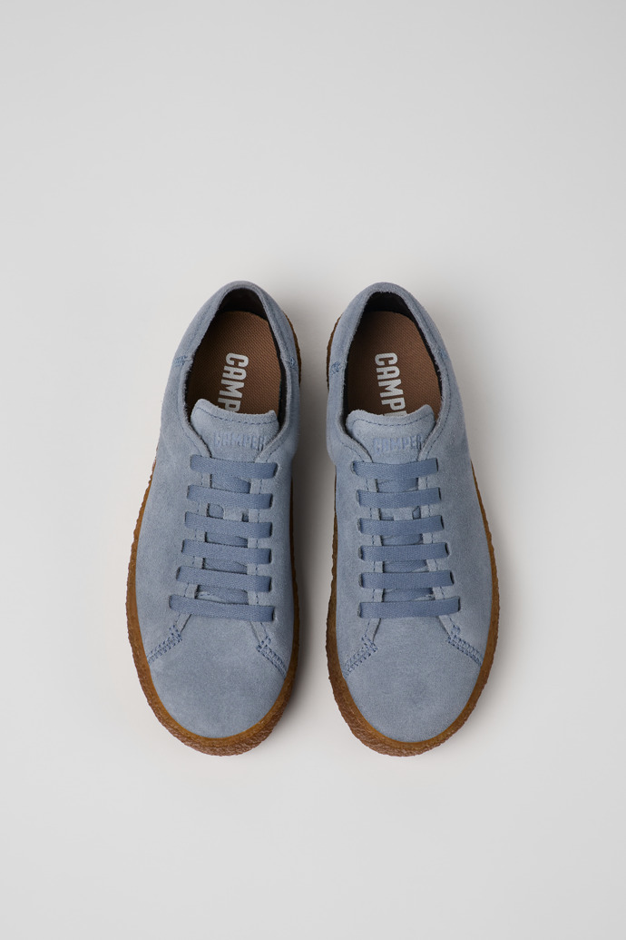 Overhead view of Peu Terreno Gray Nubuck Sneakers for Women