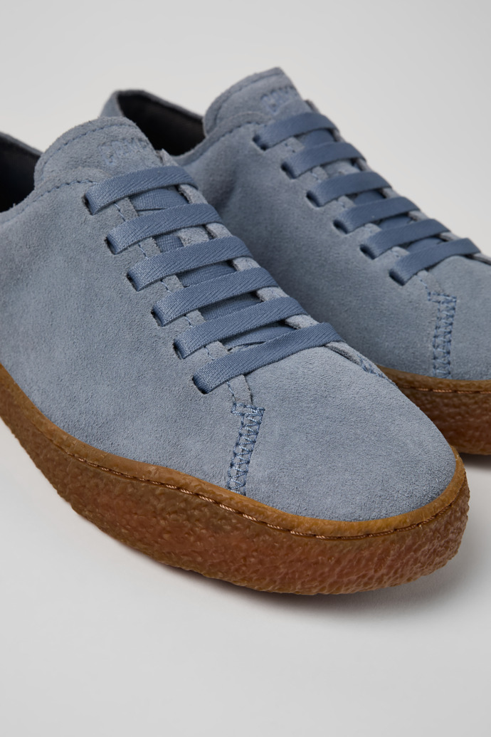 Close-up view of Peu Terreno Gray Nubuck Sneakers for Women