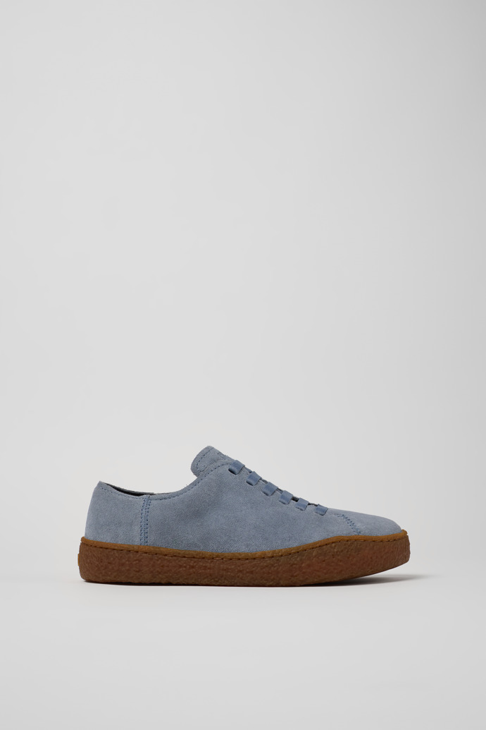 Image of Side view of Peu Terreno Gray Nubuck Sneakers for Women