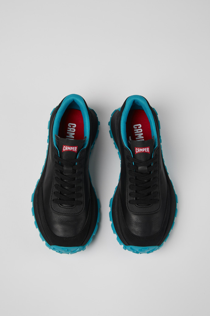 Drift Trail VIBRAM Kadın için deri ve nubuk siyah spor ayakkabı modelin üstten görünümü