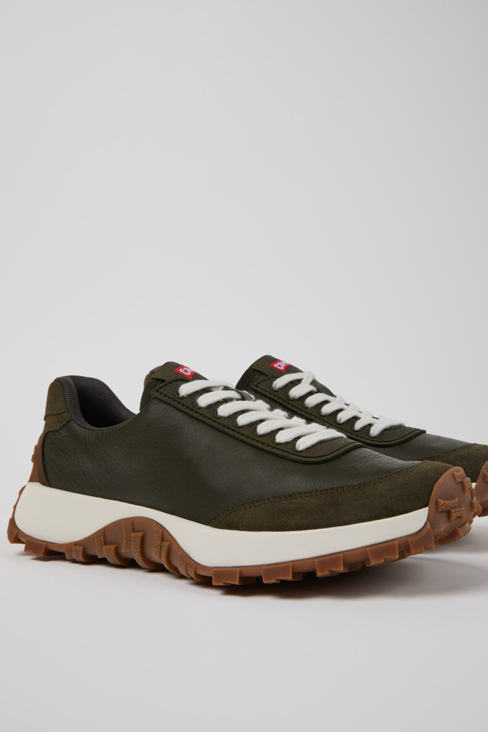 Drift Trail VIBRAM Sneakers en cuir vert et nubuck pour femme