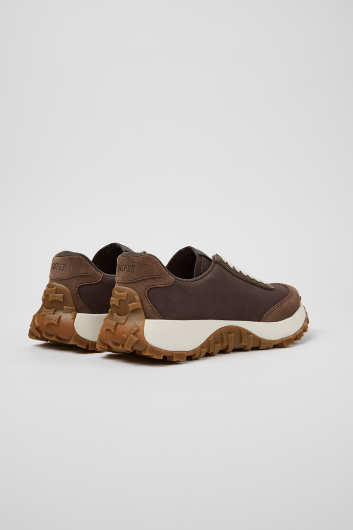 Back view of Drift Trail Brown Leather Sneakers for Women.