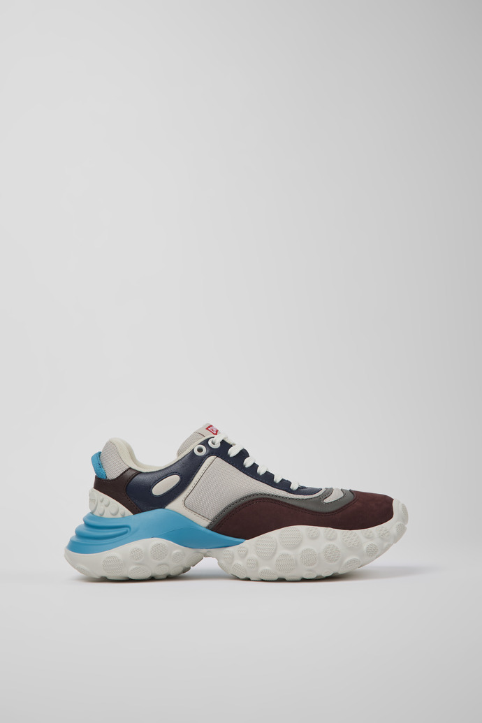 Side view of Pelotas Mars Multicolored textile and nubuck sneakers for women