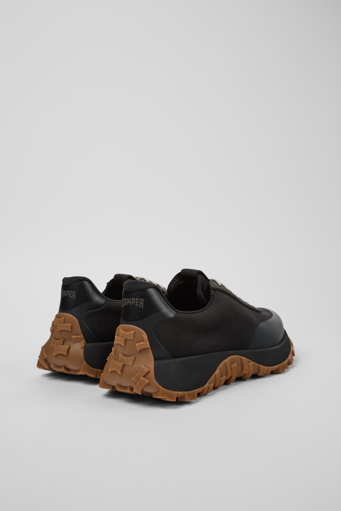 Back view of Drift Trail VIBRAM Black textile sneakers for women