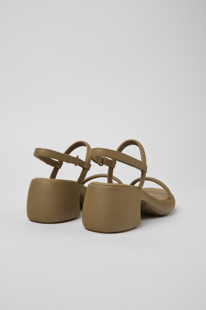 Back view of Thelma Brown Leather Sandal for Women