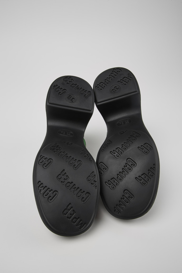 The soles of Thelma Black Leather/Nubuck Shoe for Women
