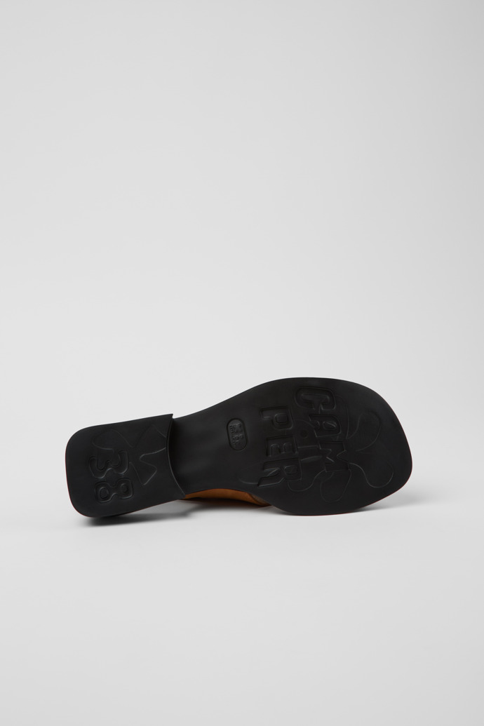 The soles of Dana Brown Nubuck Sandals for Women.