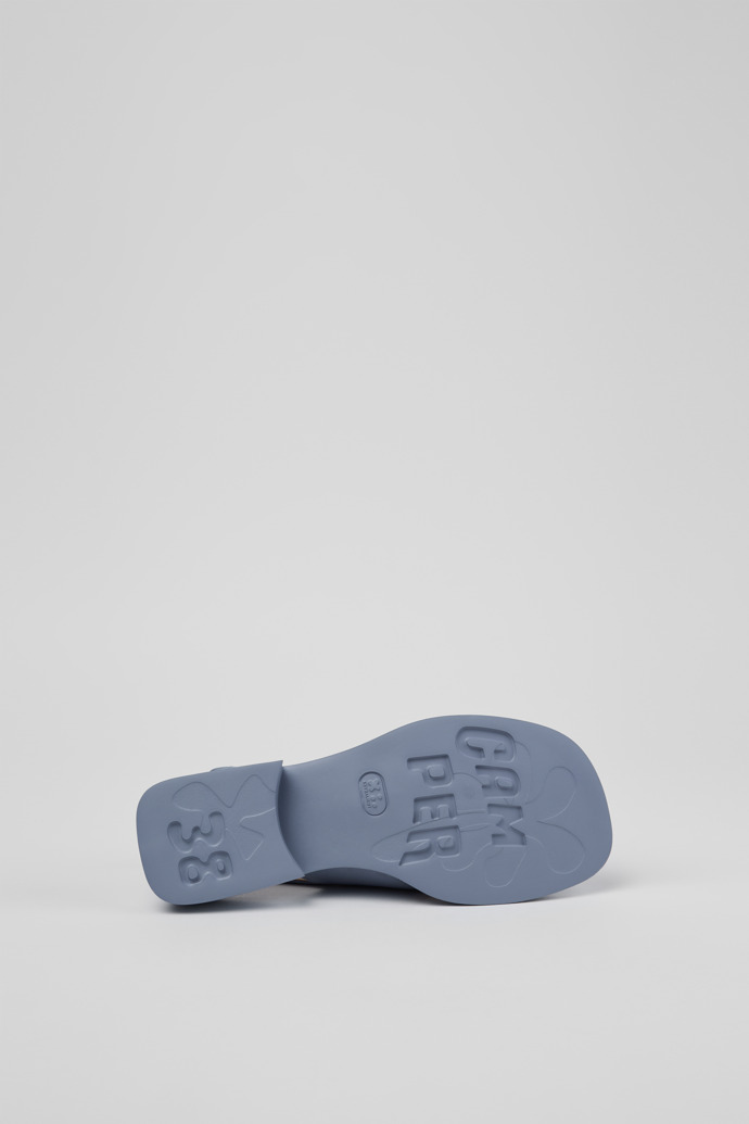 Dana Sandalias de piel azul para mujer.