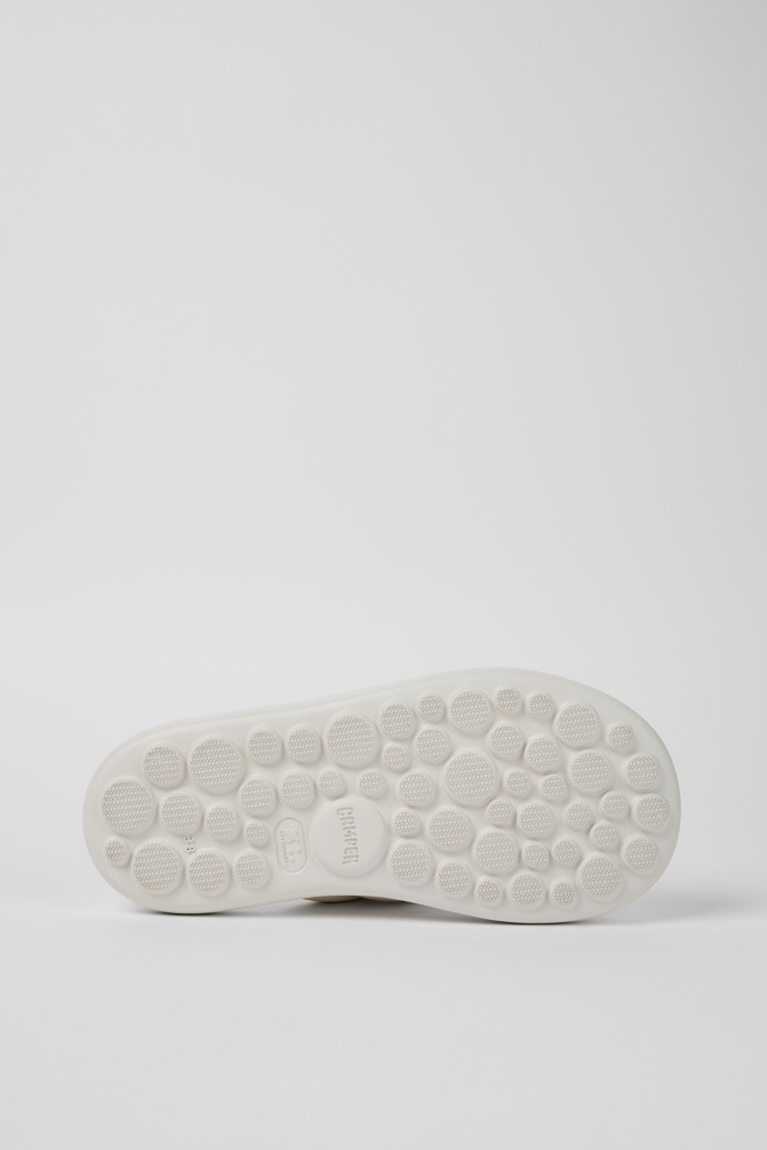 The soles of Pelotas Flota White Leather Flip-Flop for Women