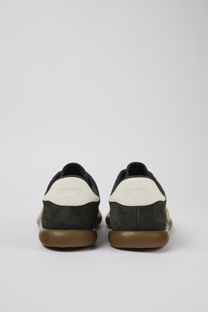 Back view of Pelotas Soller Gray Nubuck/Leather Sneaker for Women
