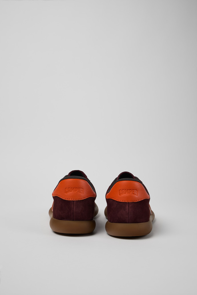 Back view of Pelotas Soller Burgundy Nubuck/Leather Sneaker for Women