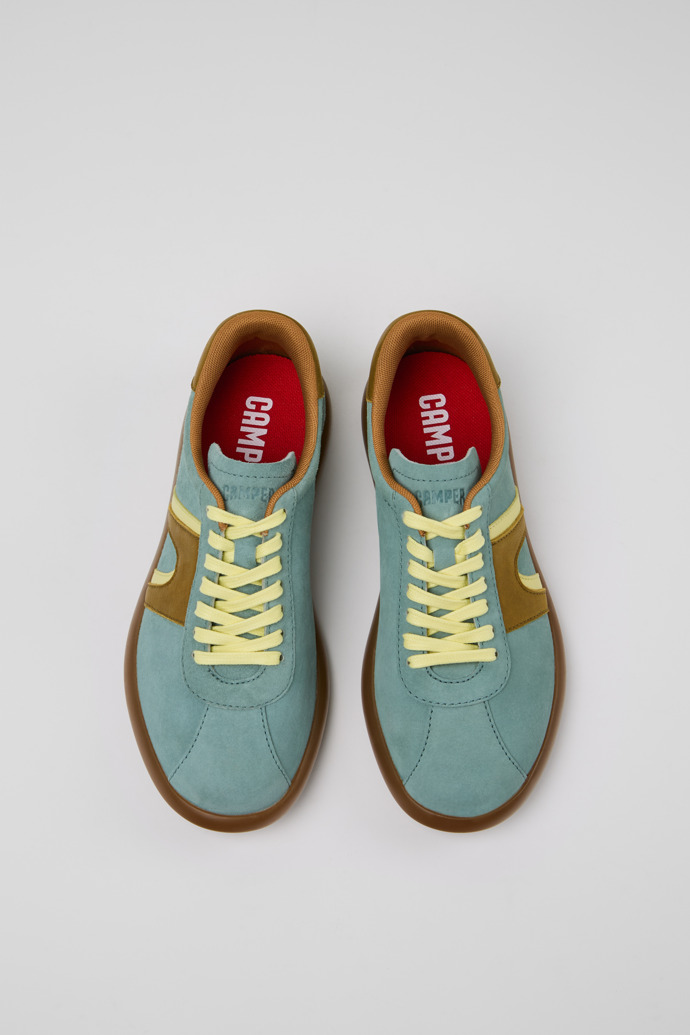 Overhead view of Pelotas Soller Multicolor Nubuck Sneakers for Women.