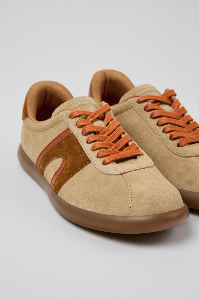 Close-up view of Twins Multicolor Nubuck Sneakers for Women.