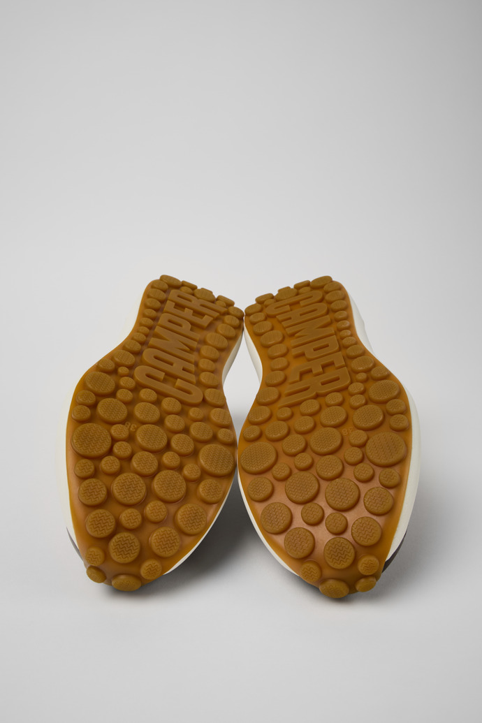 The soles of Pelotas Athens Brown Textile Sneaker for Women