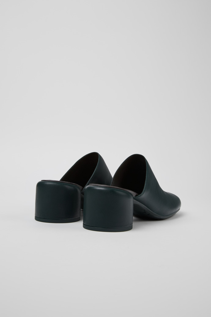 Back view of Niki Green Leather Clogs for Women