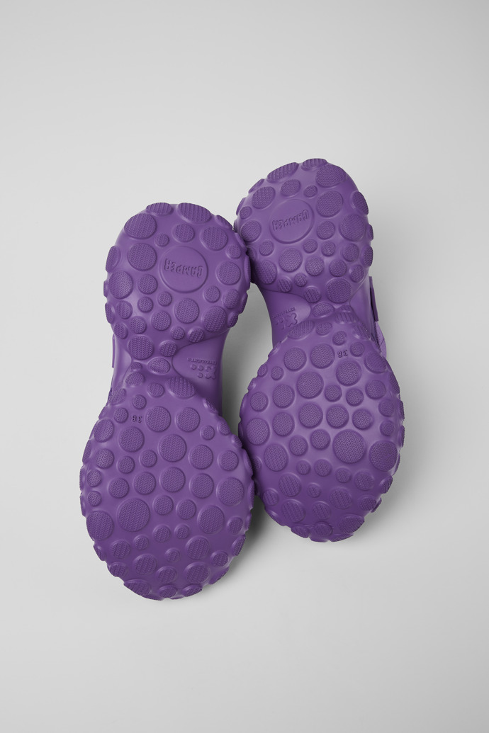 The soles of Pelotas Mars Purple Textile/Leather Sneaker for Women