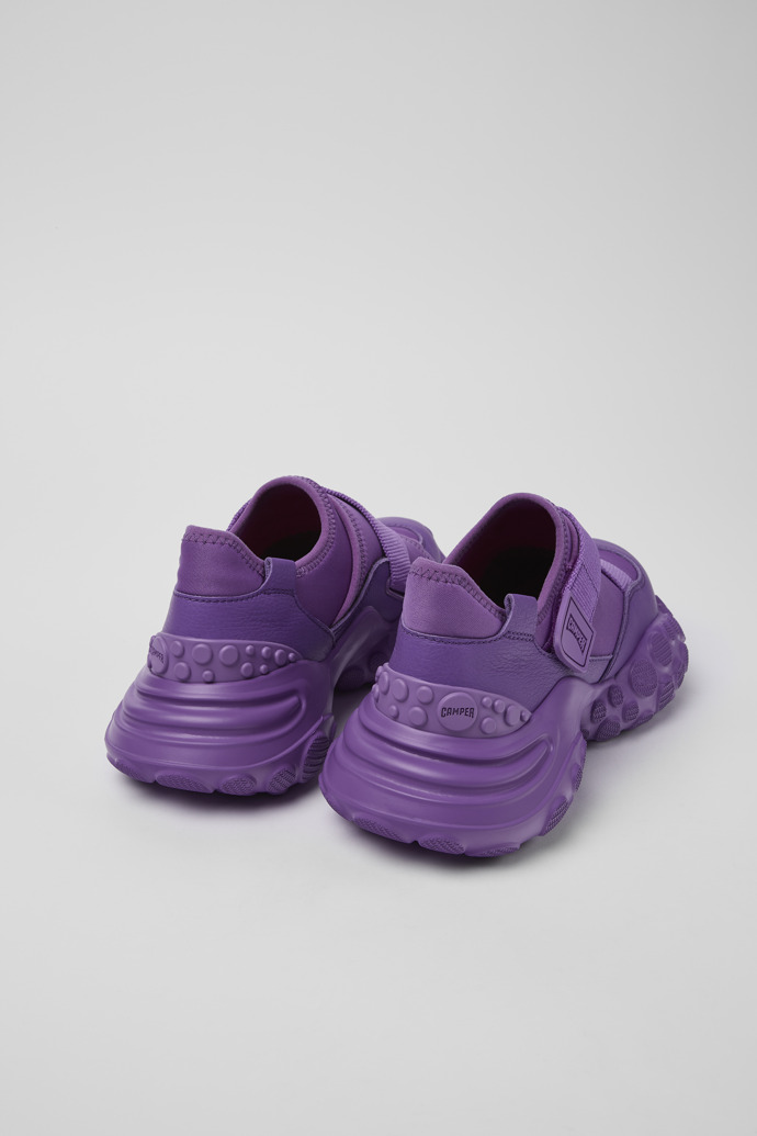 Back view of Pelotas Mars Purple Textile/Leather Sneaker for Women