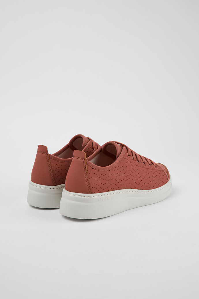 Back view of Runner Red Leather Sneaker for Women