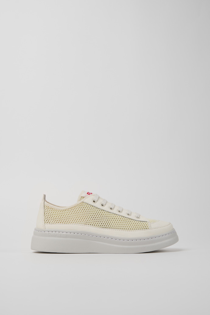 Side view of Runner Multicolor Lyocell Mesh and Leather Sneakers for Women.