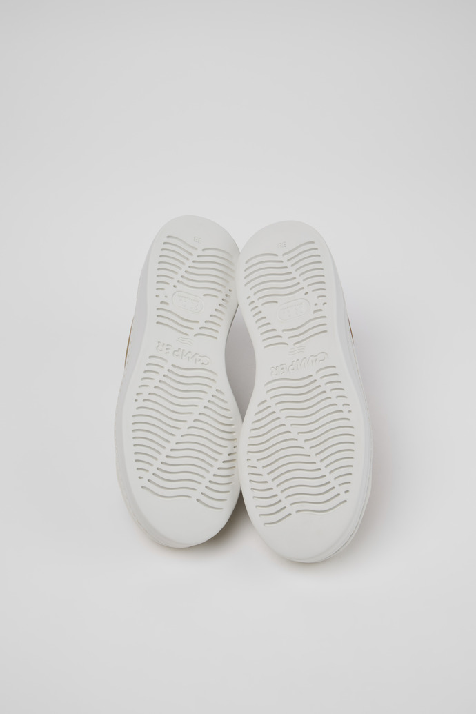 The soles of Twins Multicolor Leather Sneakers for Women.