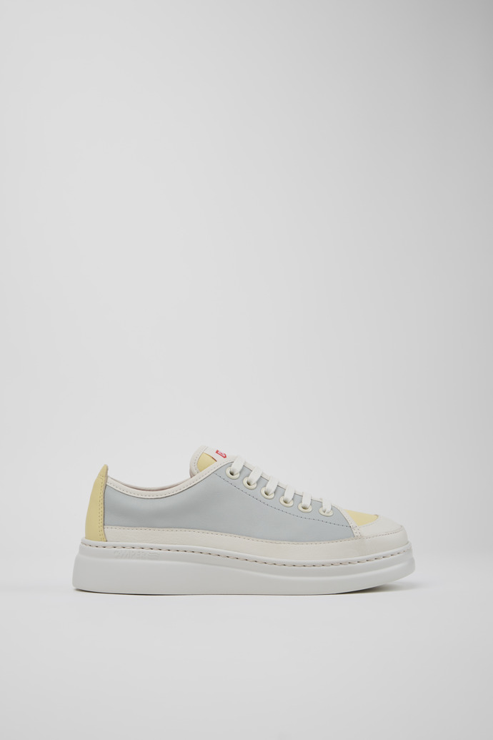 Side view of Twins Multicolor Leather Sneakers for Women.