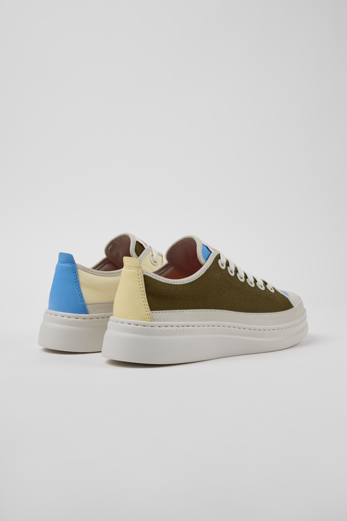 Twins Wielokolorowe sneakersy damskie z tkaniny i skóry.