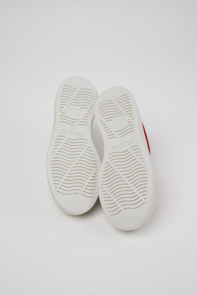 The soles of Twins Multicolor Leather Sneakers for Women.