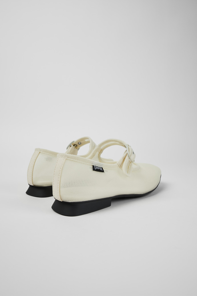 Casi Myra Sapatos Mary Jane em têxtil brancos para mulher