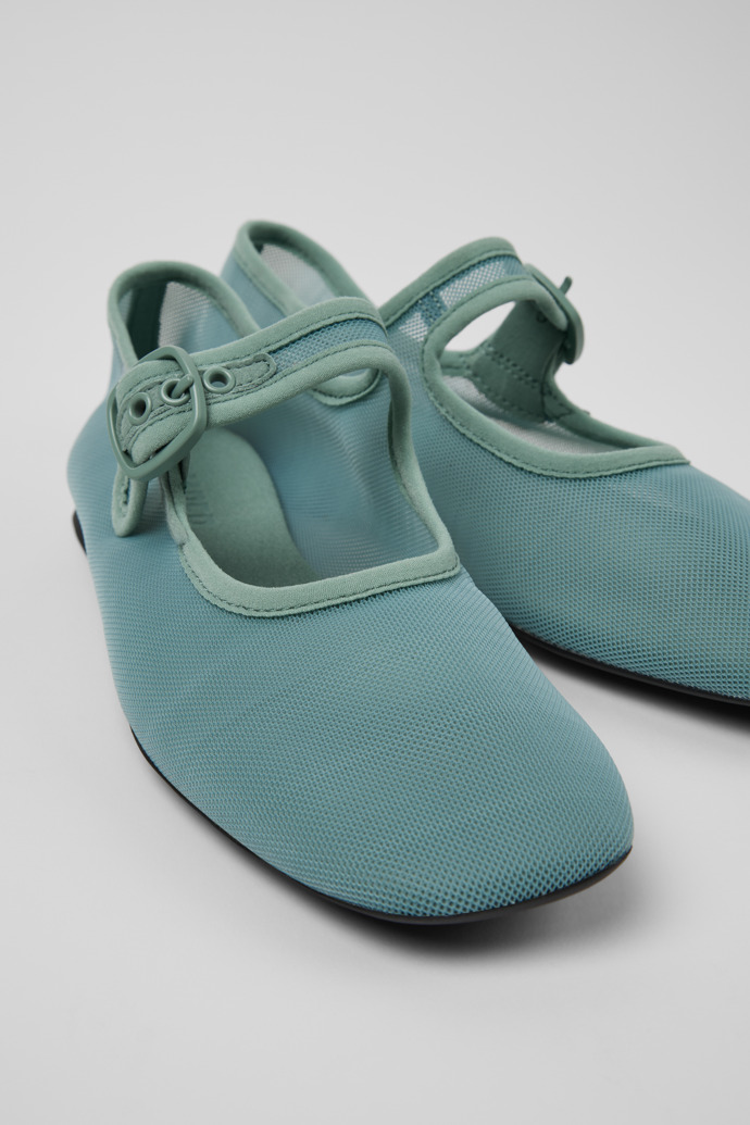 Close-up view of Casi Myra Green Recycled PET Women's Shoe.