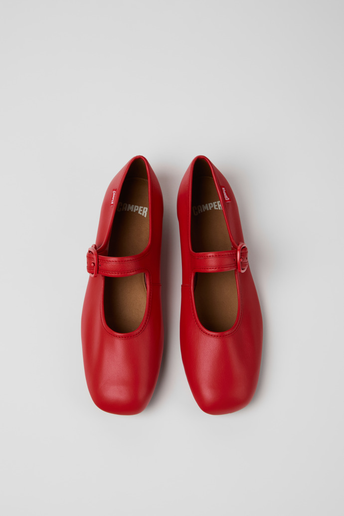 Casi Myra Bailarinas rojas de piel para mujer.